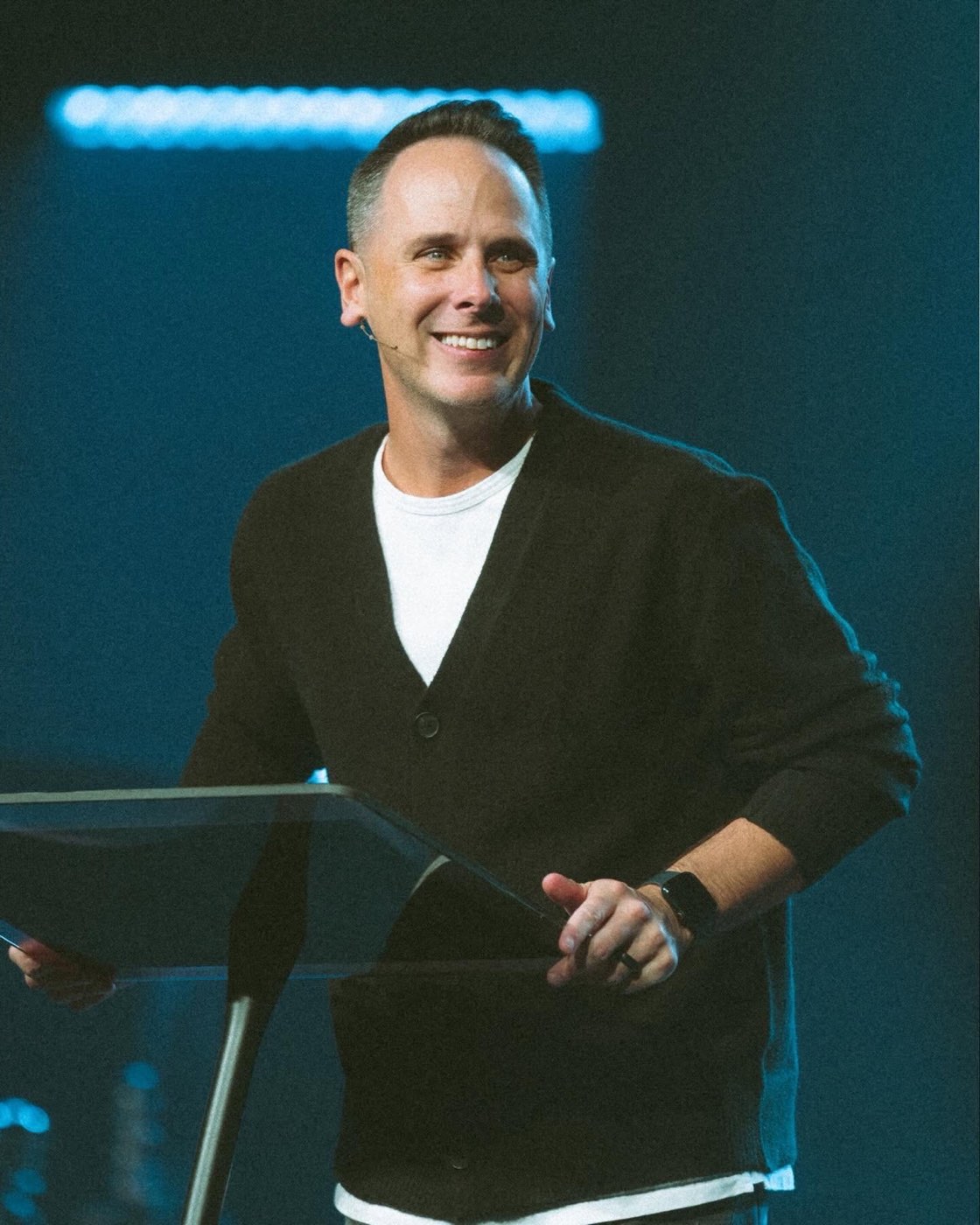 A pastor preaching to the congregation